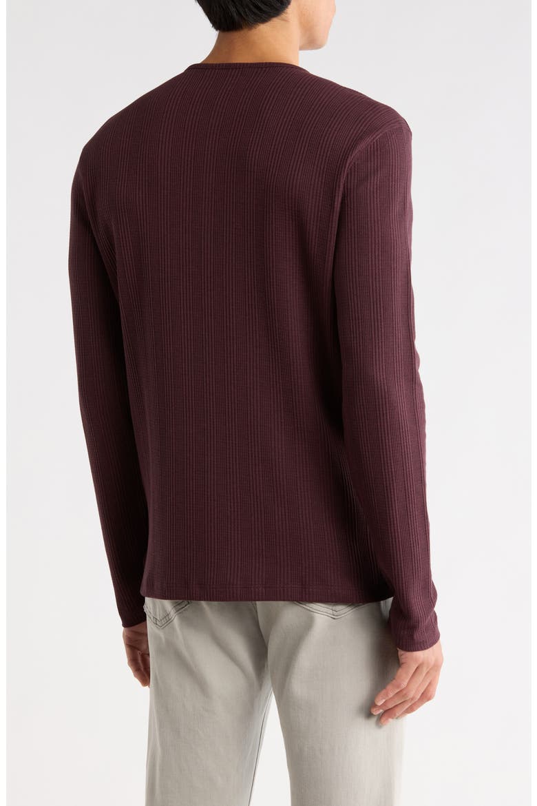 Richard Long Sleeve Waffle Henley, Alternate, color, OXBLOOD