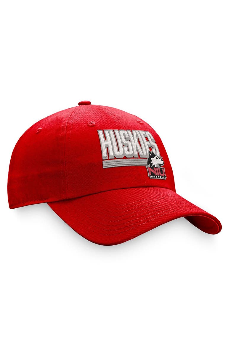 TOP OF THE WORLD Men's Top of the World Red Northern Illinois Huskies Slice Adjustable Hat, Alternate, color, 