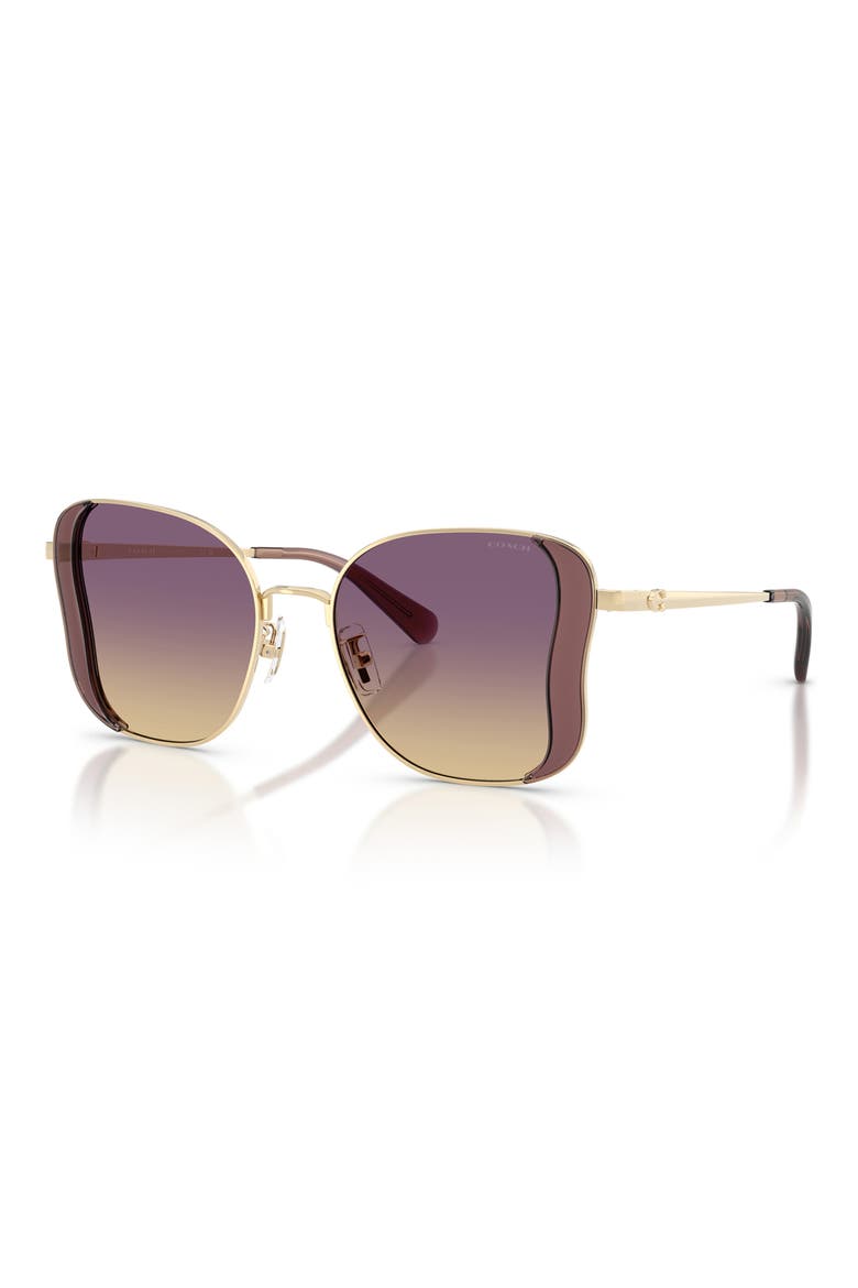 50mm Gradient Square Sunglasses, Alternate, color, IRIS / GOLD / IRIS YELLOW