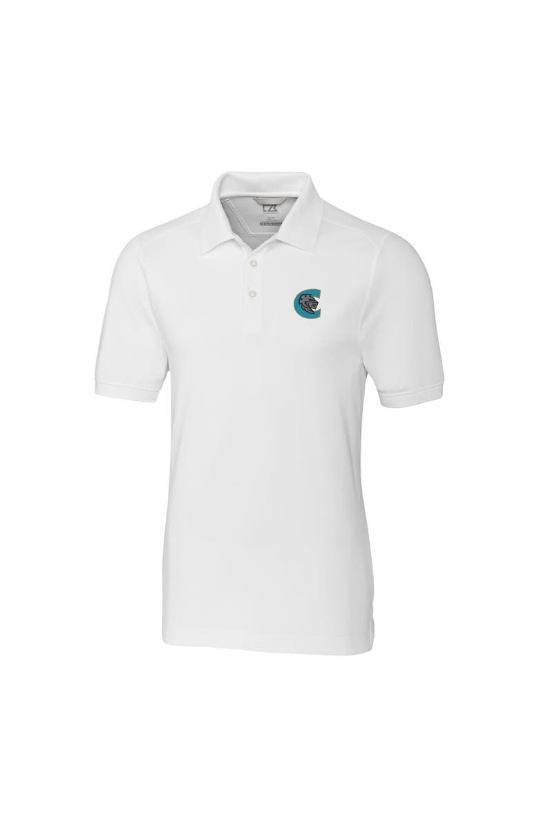 Cutter & Buck Men's Cutter & Buck White Charlotte Knights DryTec Advantage Tri-Blend Pique Polo, Alternate, color, 