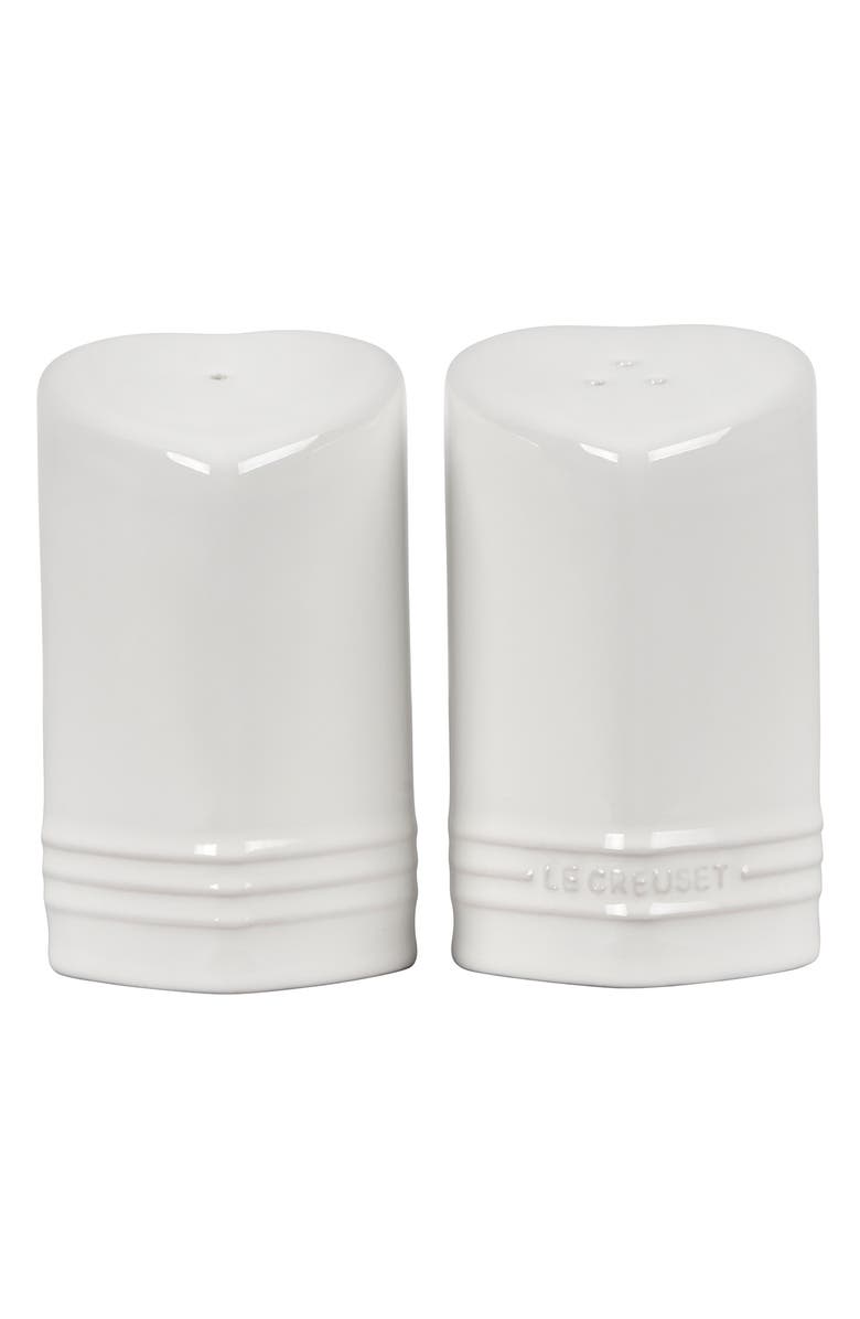 Le Creuset Heart Salt & Pepper Shaker Set, Alternate, color, White