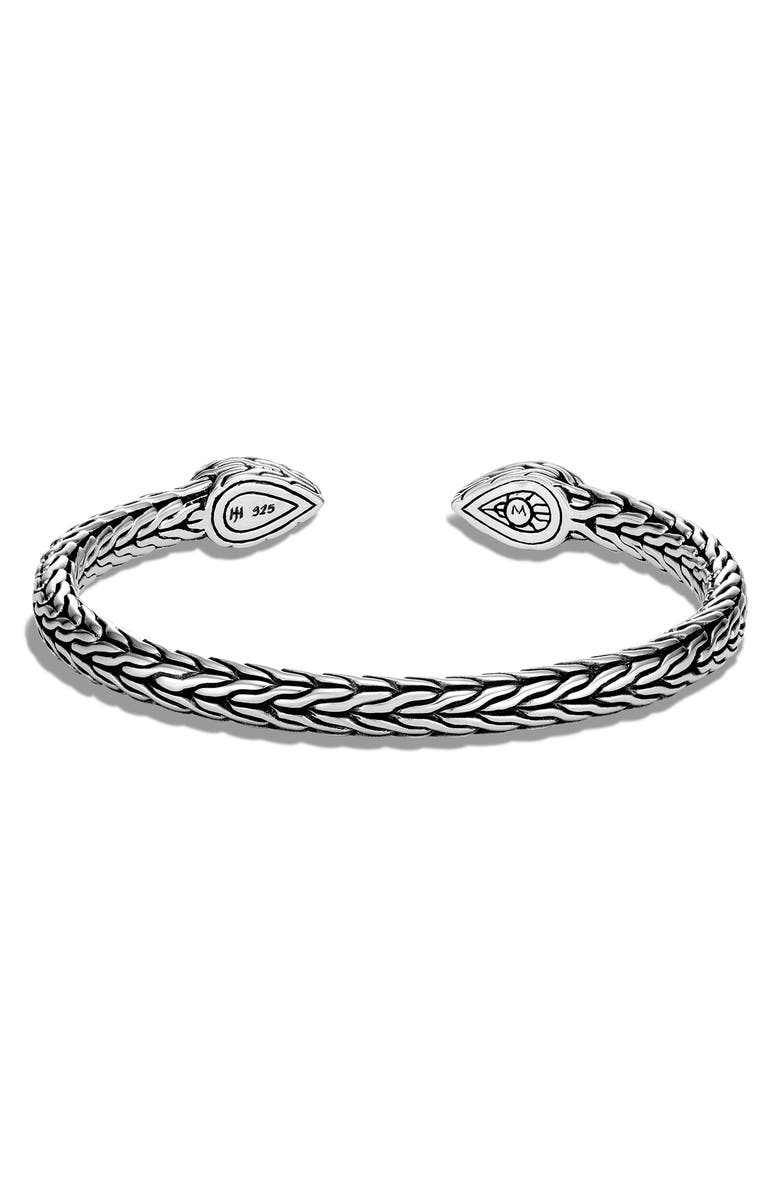 John Hardy Classic Chain Hammered Sterling Silver Flex Cuff Bracelet, Alternate, color, 