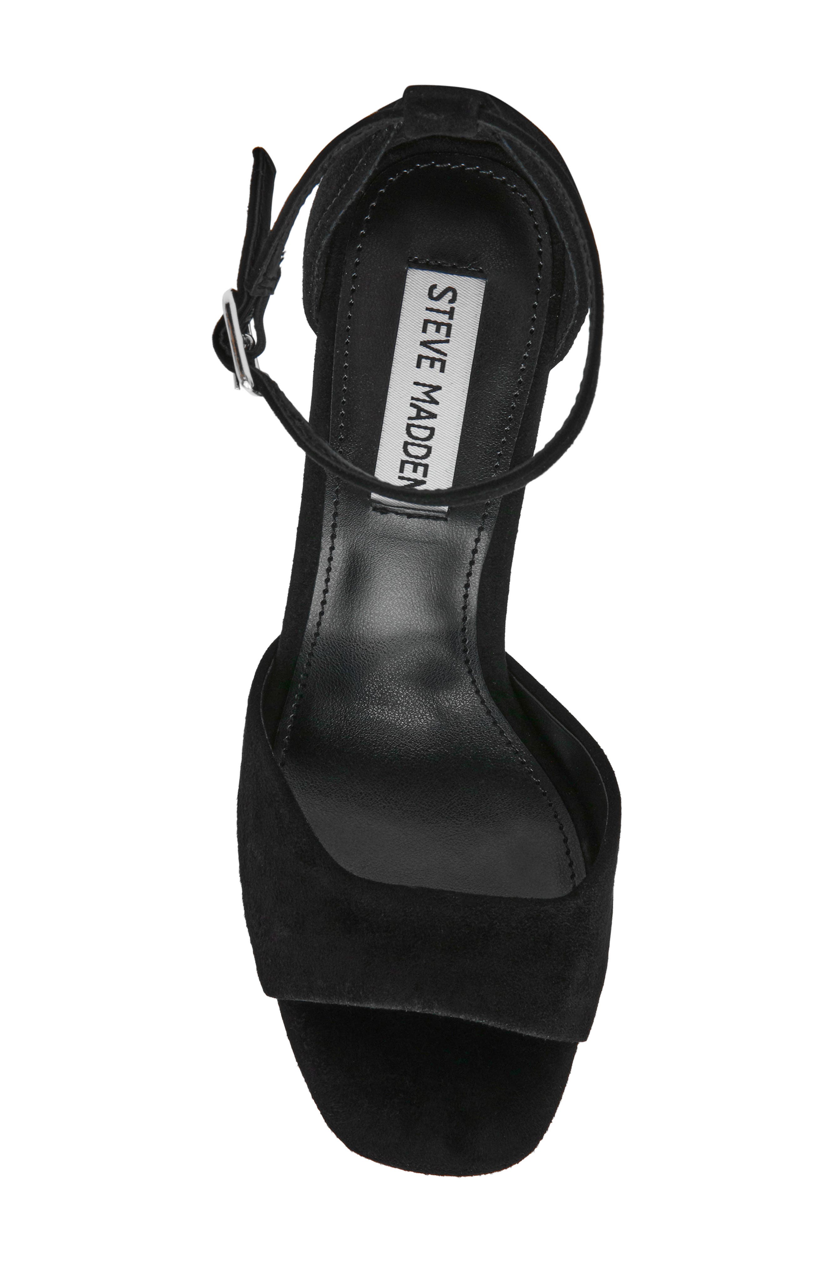 Ana Ankle Strap Platform Sandal, Alternate, color, BLACK SUEDE