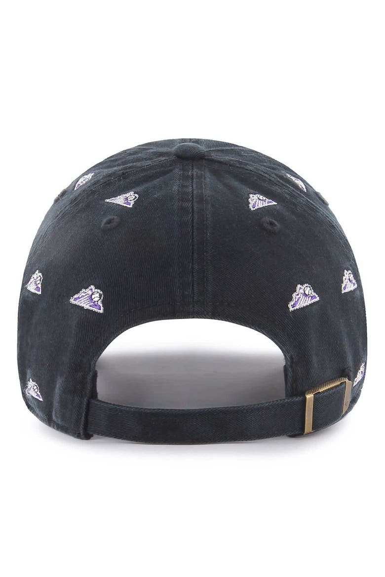 Women's '47 Black Colorado Rockies Confetti Clean Up Adjustable Hat, Alternate, color, Black