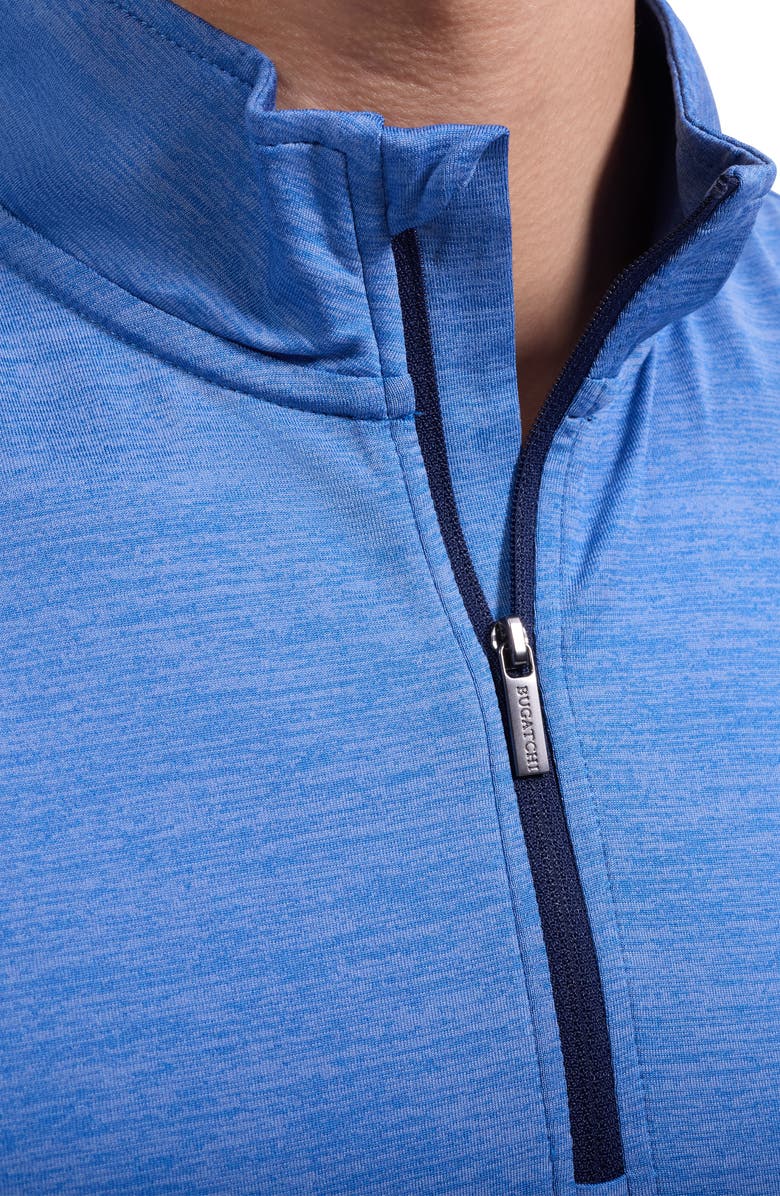 Bugatchi Quarter Zip Performance Pullover, Alternate, color, Classic Blue