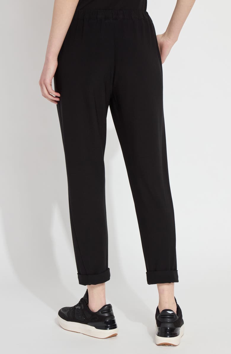 Lysse Julia Crepe Cuffed Joggers, Alternate, color, Black