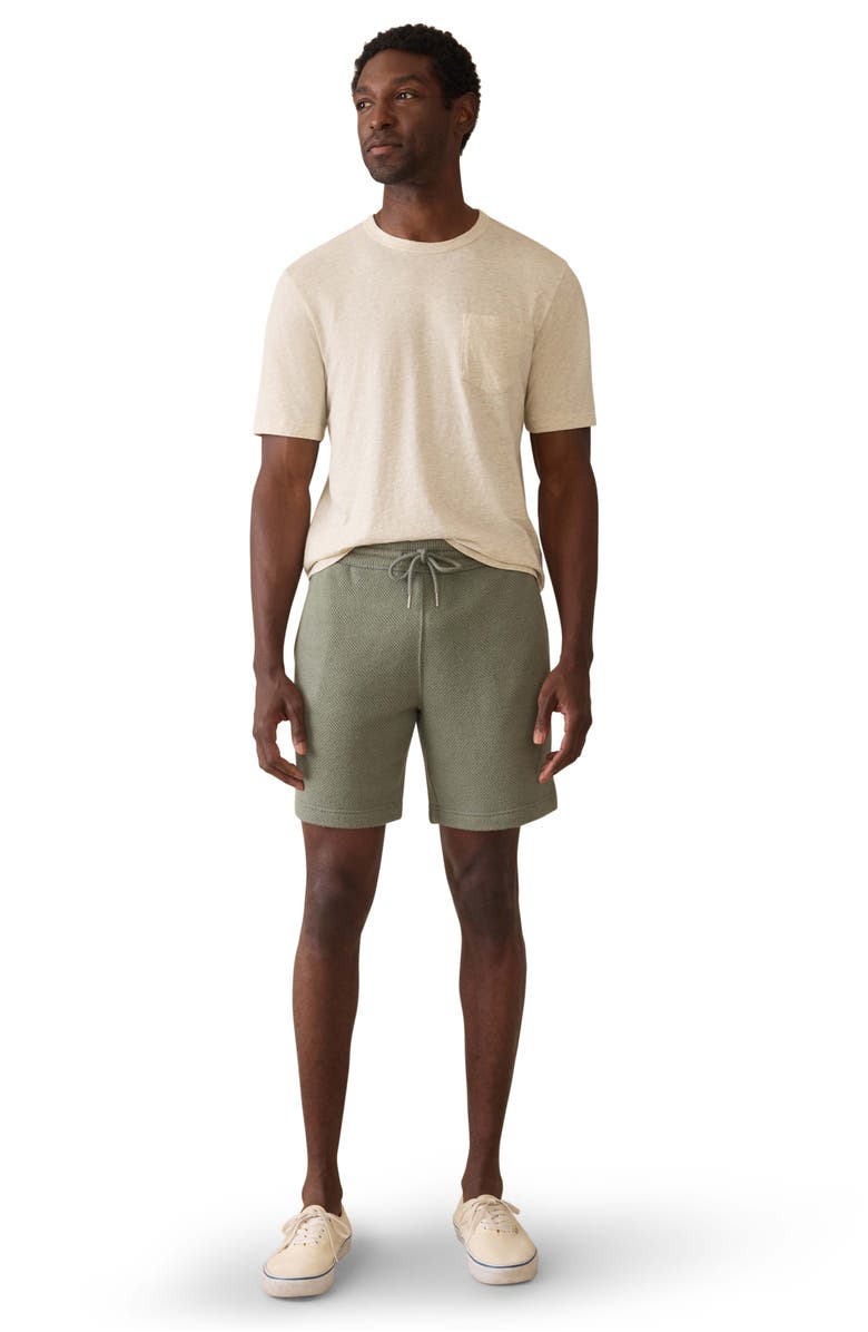 Faherty Whitewater Knit Drawstring Shorts, Alternate, color, Desert Olive