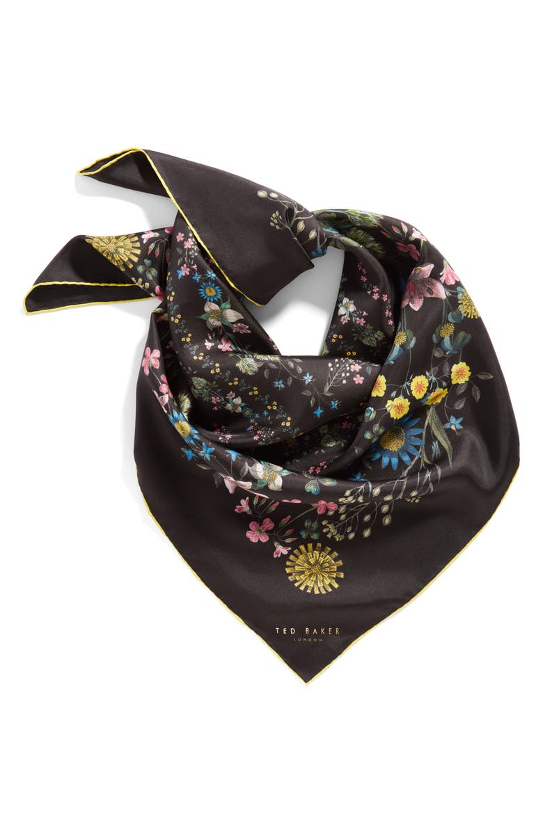 Ted Baker London Unity Floral Small Square Silk Scarf, Alternate, color,