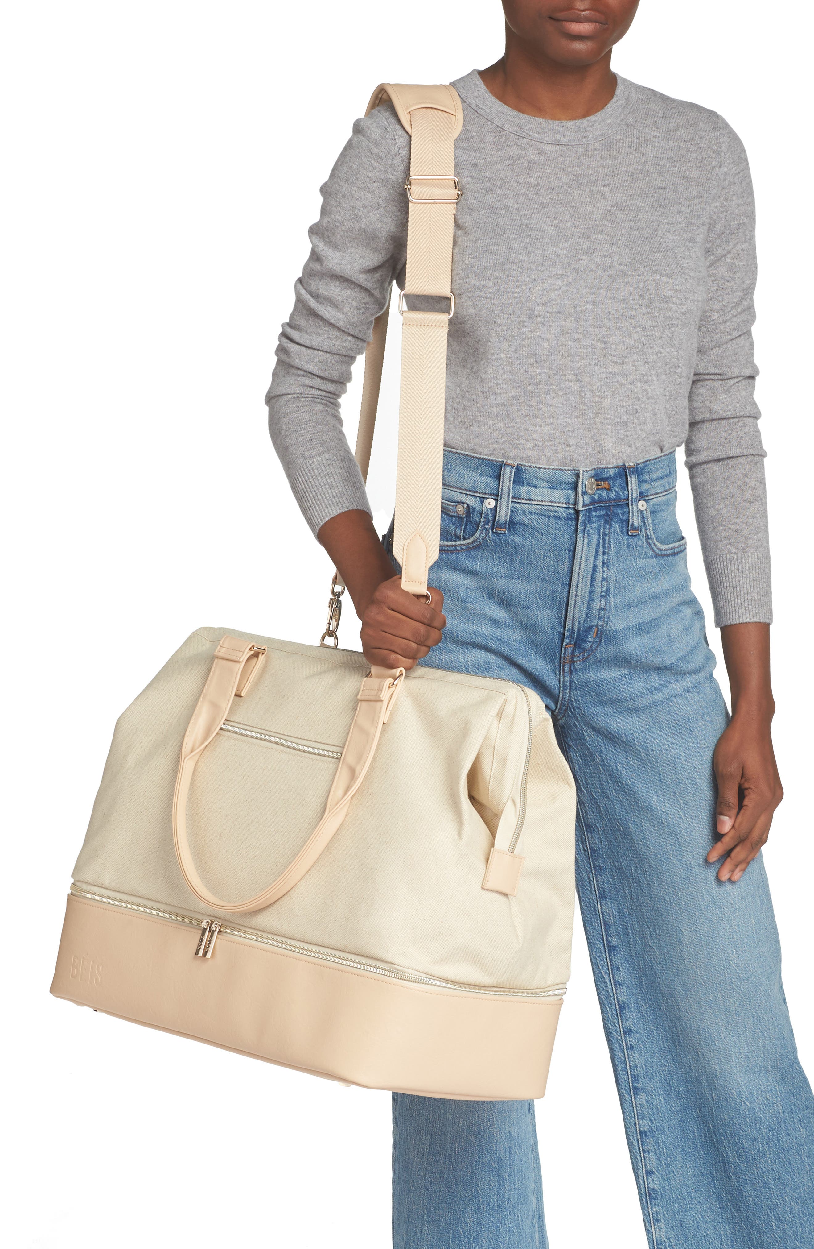 Béis The Weekender Travel Bag, Alternate, color, Beige