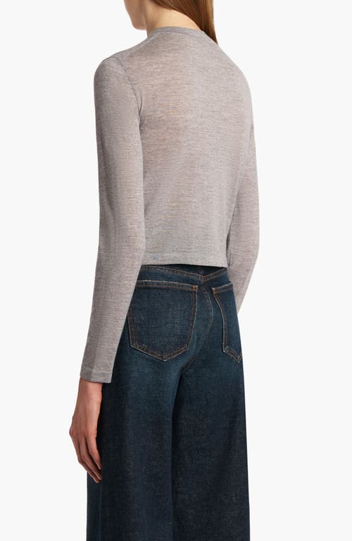 Khaite Brieta Merino Wool Blend Cardigan In Gray