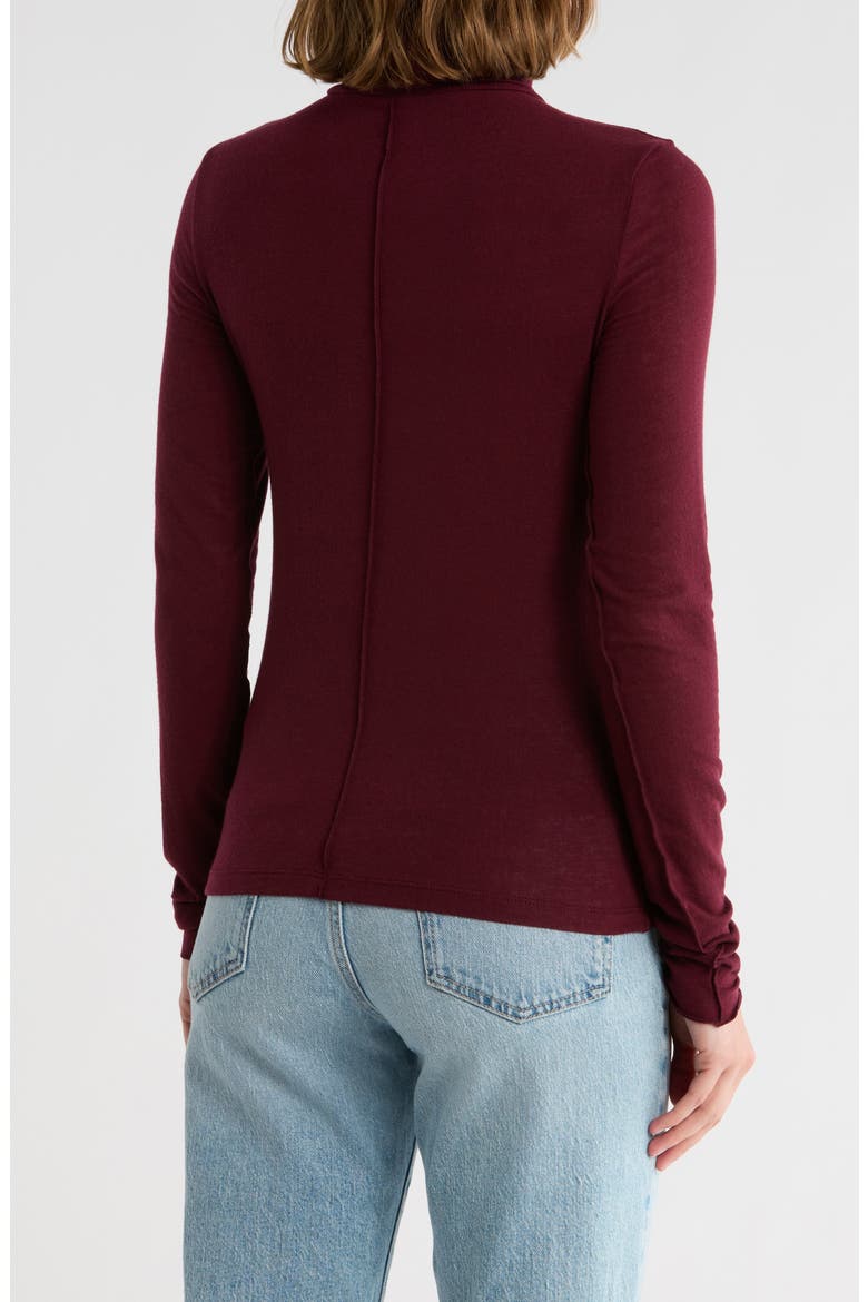 Long Sleeve Turtleneck Top, Alternate, color, BORDEAUX