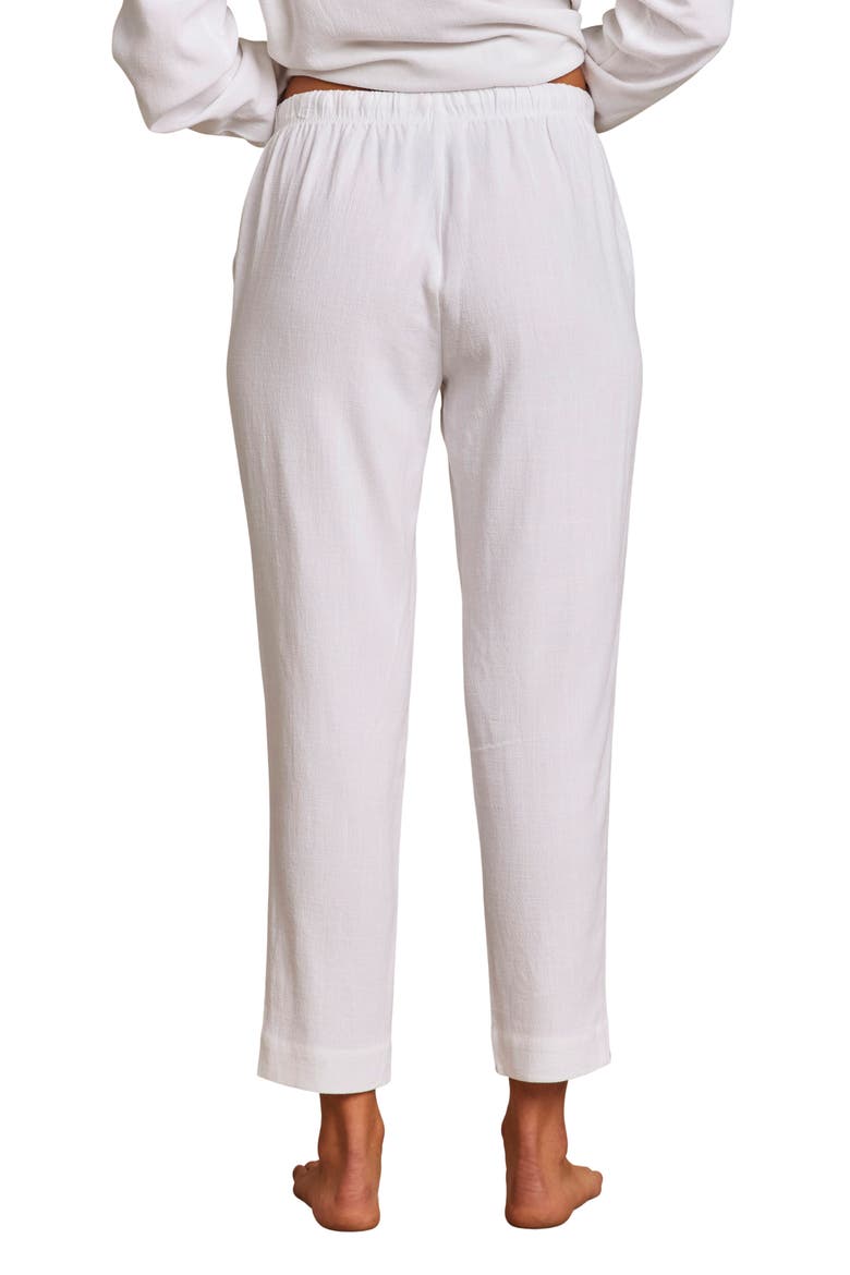 Malibu Collection® Tapered Lounge Pants, Alternate, color, WHITE