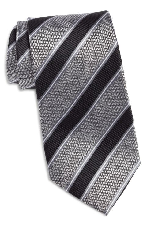 Stripe Jacquard Silk Tie