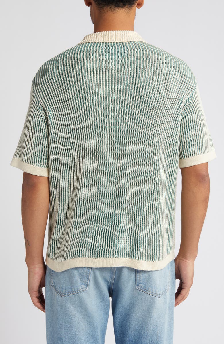 Corridor Plated Short Sleeve Cotton Cardigan, Alternate, color, 