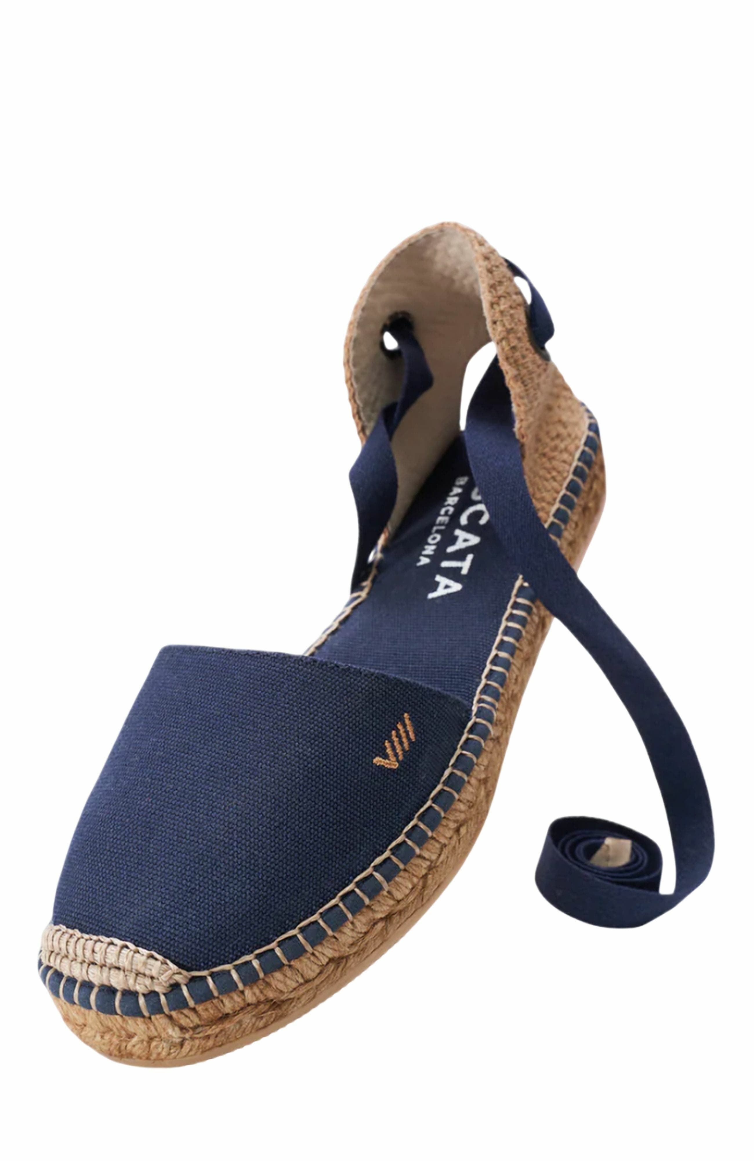 VISCATA Candell Canvas Espadrille Flats, Alternate, color, Navy Blue