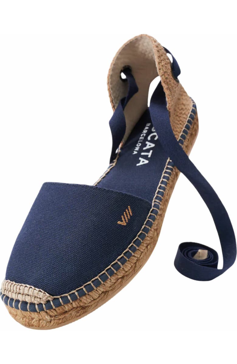 VISCATA Candell Canvas Espadrille Flats, Alternate, color, Navy Blue