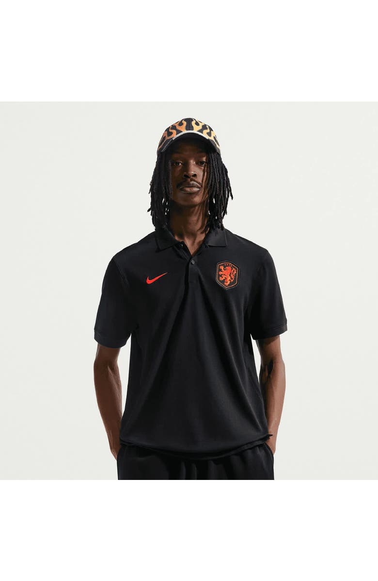 Nike Men's Nike Black Netherlands National Team Dri-FIT Polo, Main, color, Black