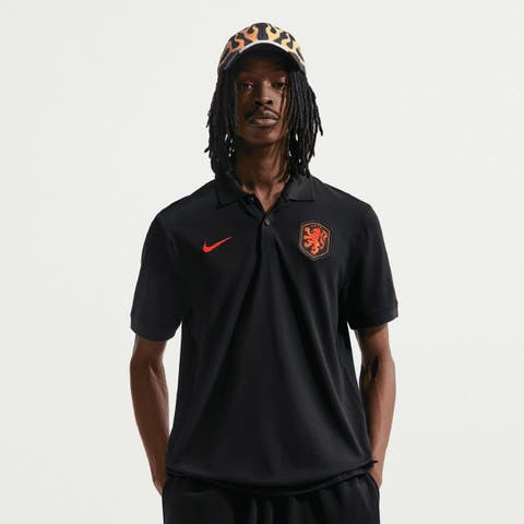 Men's Nike Black Netherlands National Team Dri-FIT Polo