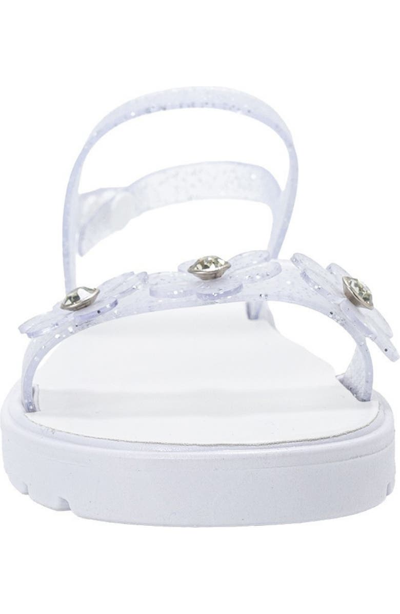 bebe Mimi 3D Flower Sandal, Alternate, color, Clear