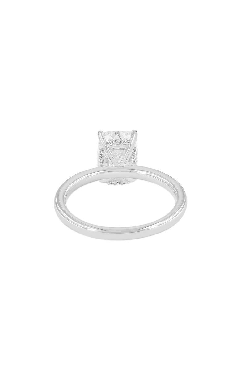 LuvMyJewelry Selene 14K White Gold Cushion Hidden Halo Lab Grown Diamond Engagement Ring - 2.35 Ct, Alternate, color, 14K White Gold