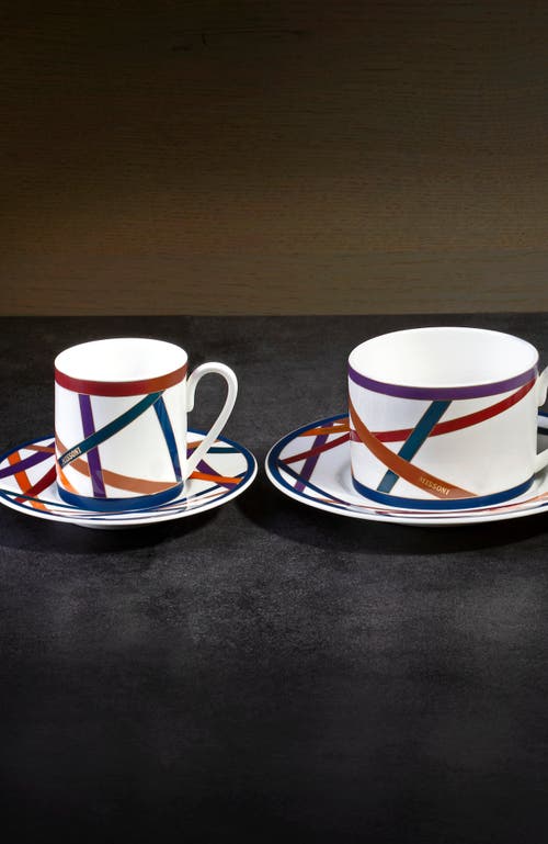 Missoni Home Tableware Coffee Cup & Saucer Nastri Set Of 2