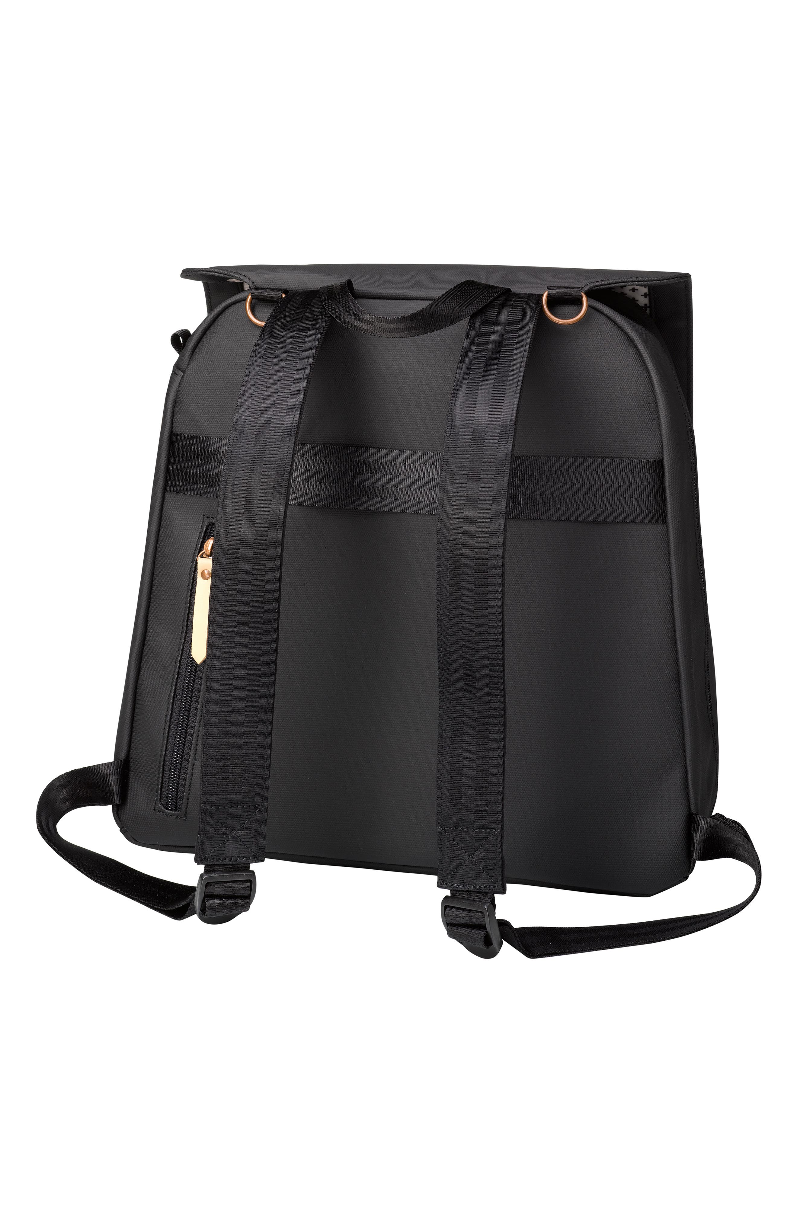 Petunia Pickle Bottom Meta Diaper Backpack, Alternate, color, Black Matte Leather