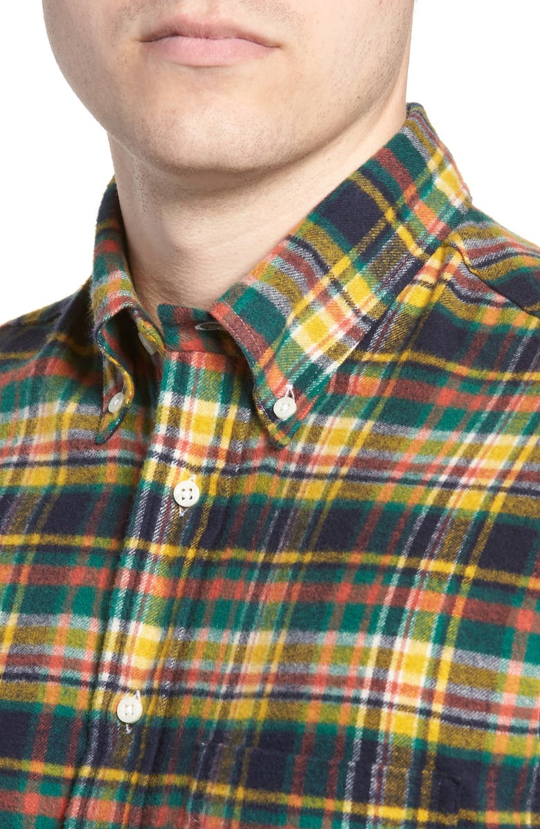 Gitman Hunter Regular Fit Plaid Flannel Shirt, Alternate, color,