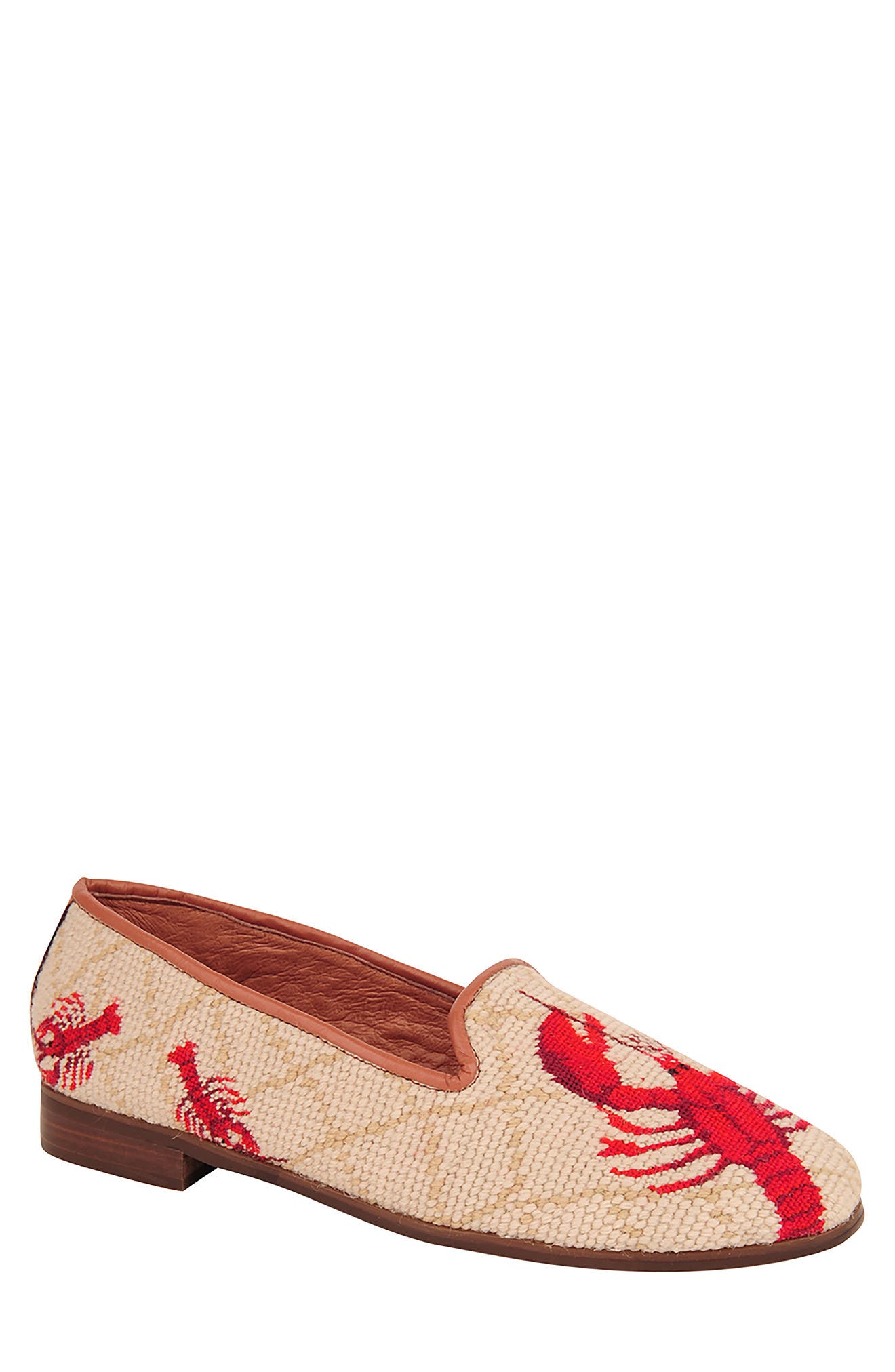 ByPaige BY PAIGE Needlepoint Lobster Flat, Main, color, 
