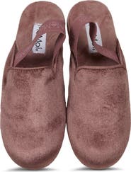 MeMoi Velvet Sling Back Slippers