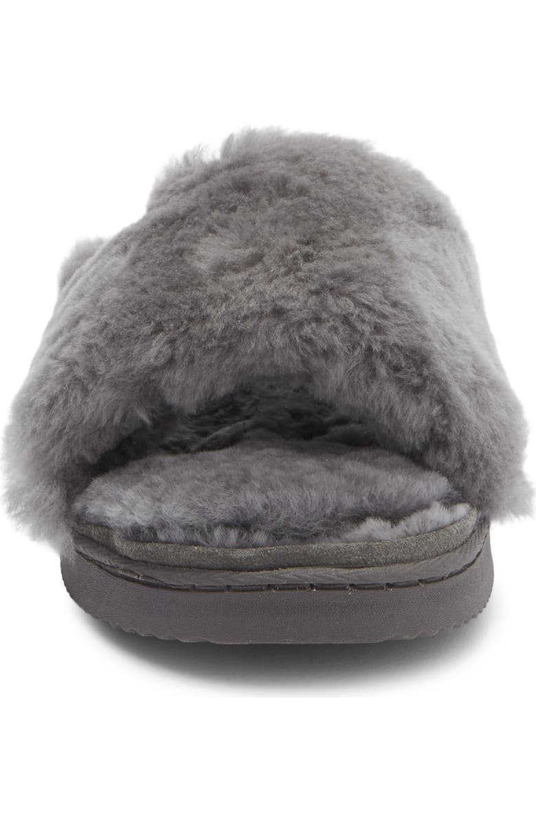 EZ Feet Genuine Shearling Slipper, Alternate, color, Grey