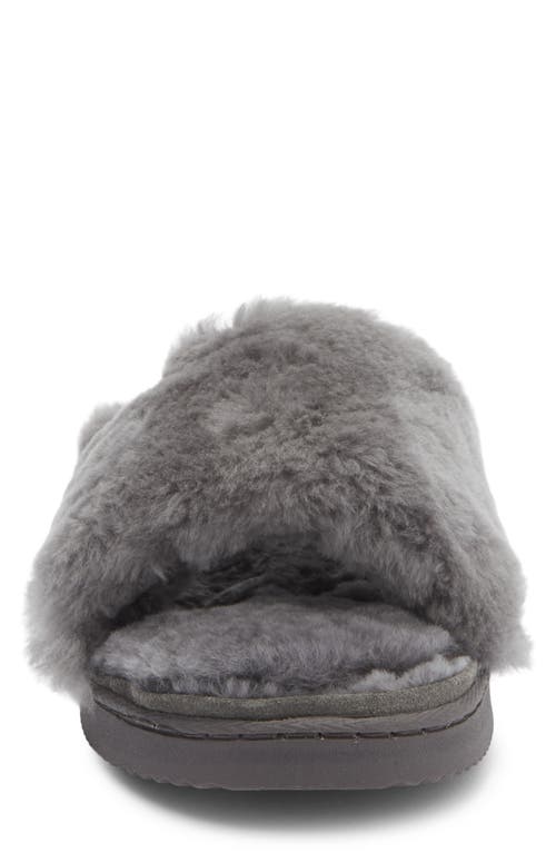 Ez Feet Genuine Shearling Slipper In Gray
