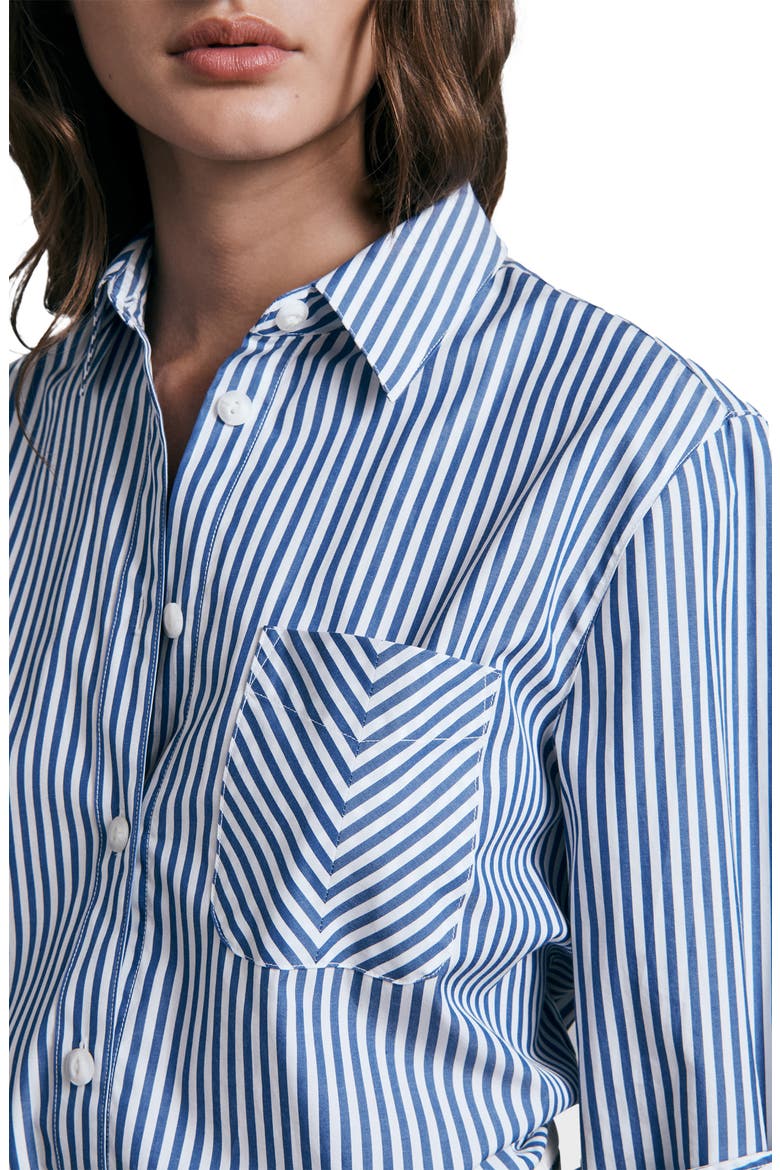 ICONS Maxine Stripe Button-Up Shirt, Alternate, color, BLUSTRIPE