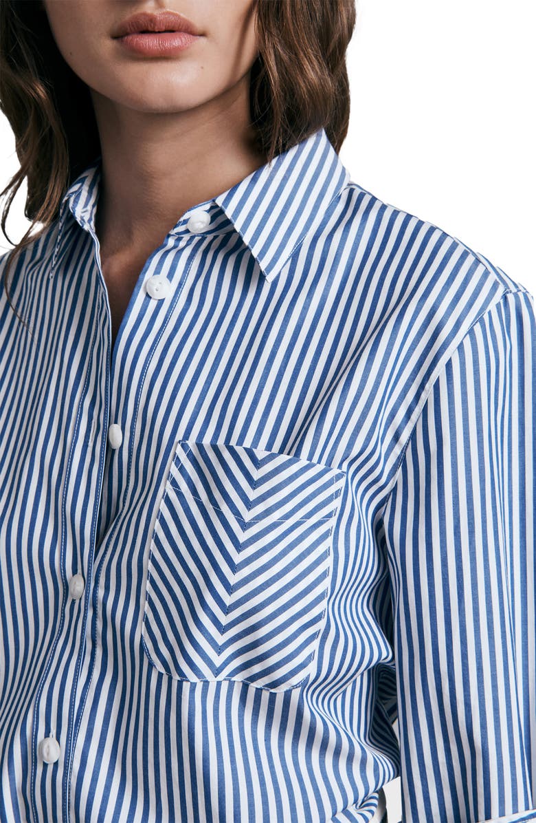 rag & bone ICONS Maxine Stripe Button-Up Shirt, Alternate, color, Blustripe