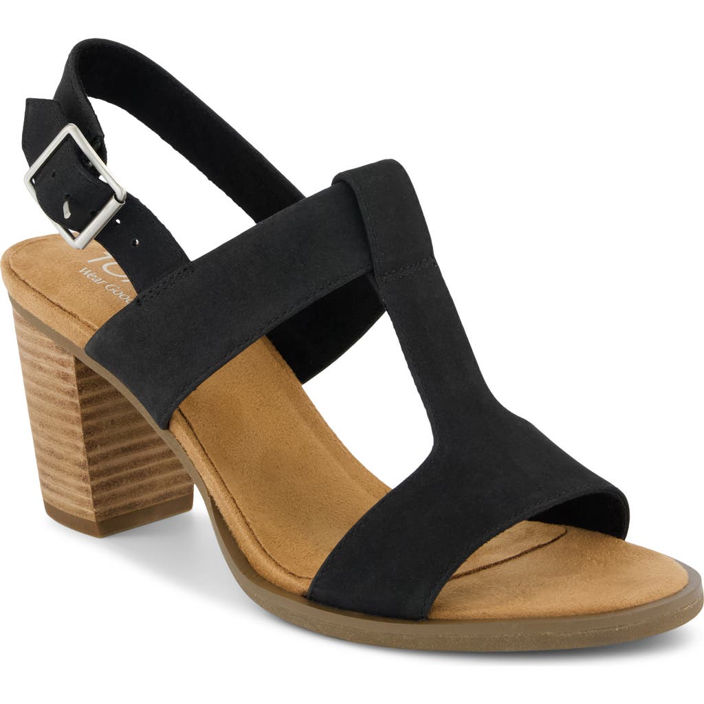 Toms Majorca T-strap Sandal In Black