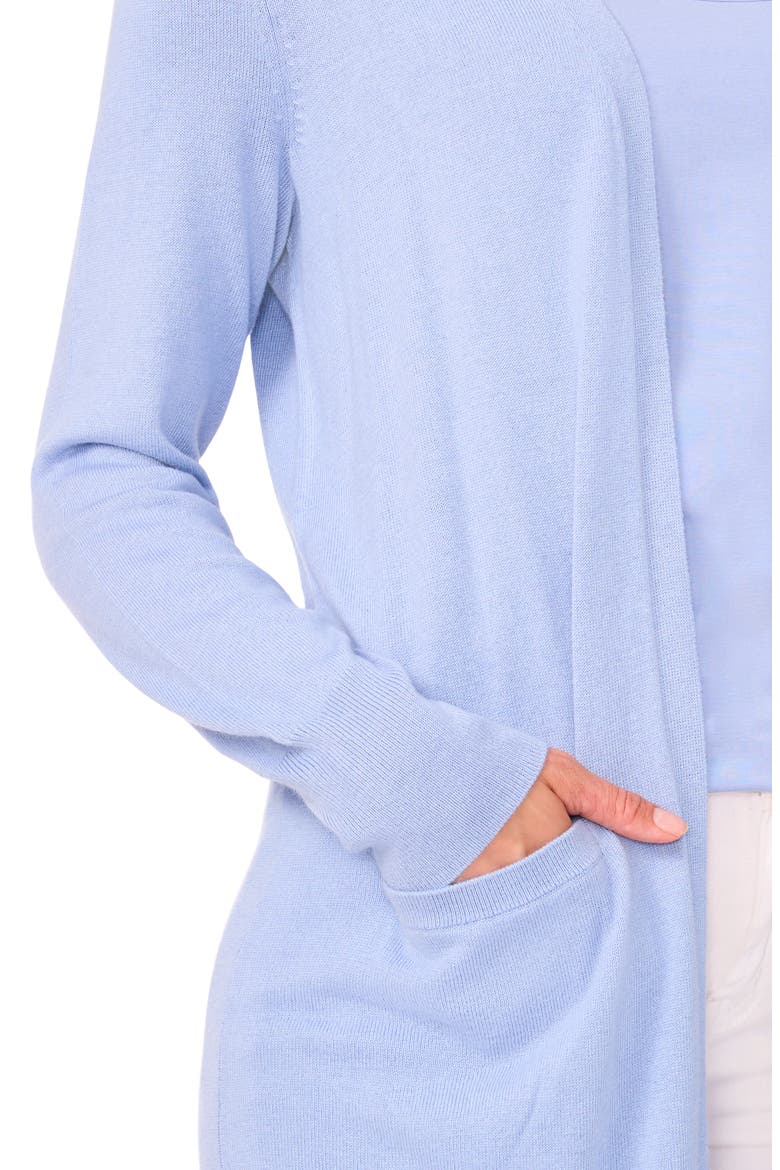Open Front Longline Cardigan, Alternate, color, FOREVER BLUE