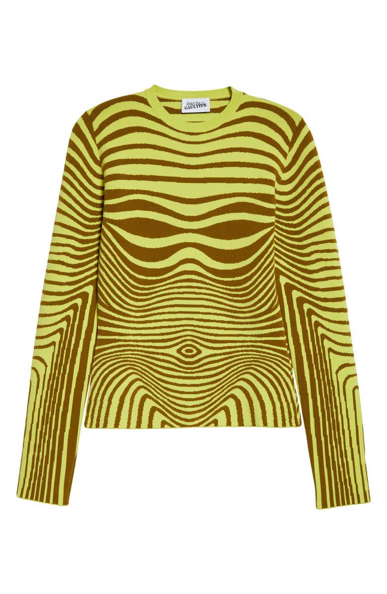 Jean Paul Gaultier The Khaki Body Morphing Long Sleeve Sweater, Main, color, 