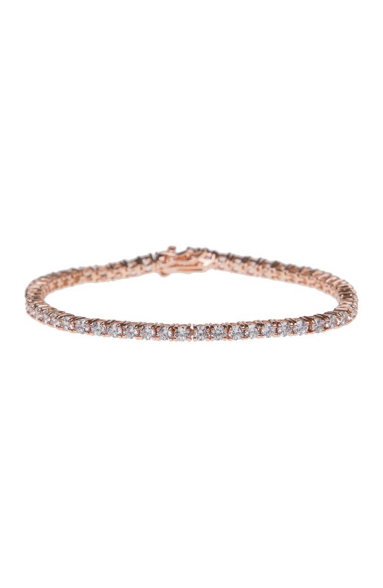 CZ by Kenneth Jay Lane Prong Set CZ Pave Tennis Bracelet, Main, color, 