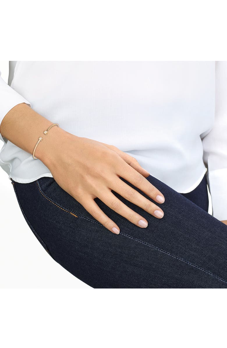 Dinh Van Le Cube Diamant Small 18K Gold Flex Bracelet, Alternate, color, 