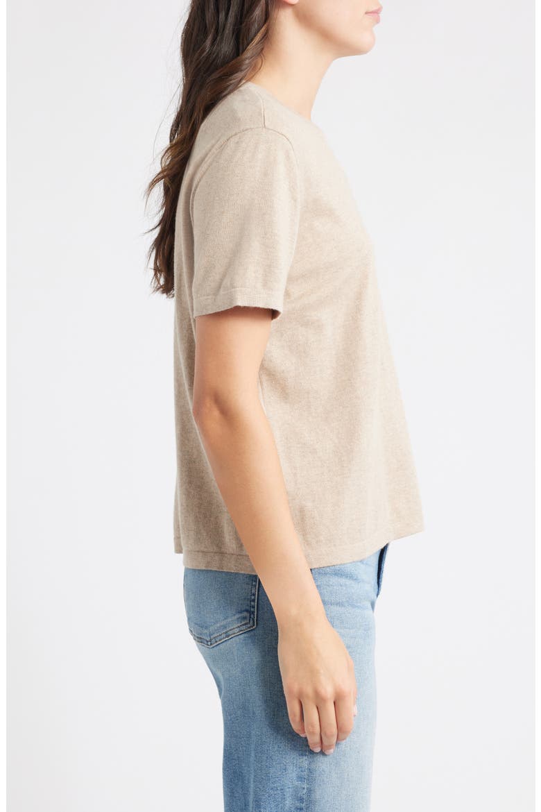 Cotton & Cashmere Top, Alternate, color, HEATHER OAT