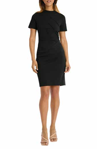 Maggy London Tie Neck Puff Sleeve Scuba Crepe Dress Maggy London Tie Neck Puff Sleeve Scuba Crepe Dress