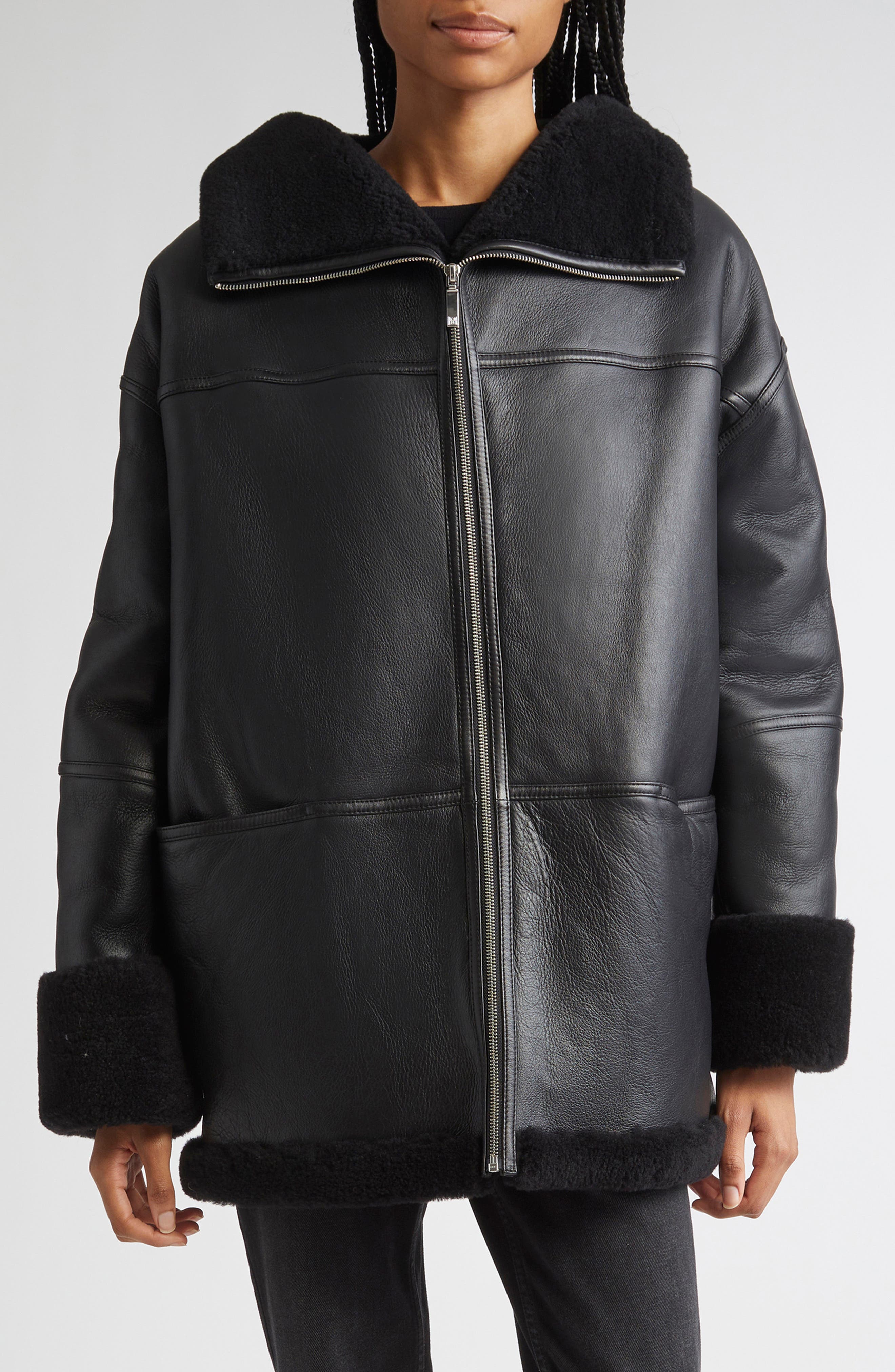 Menfi Oversize Genuine Shearling Coat - image 3