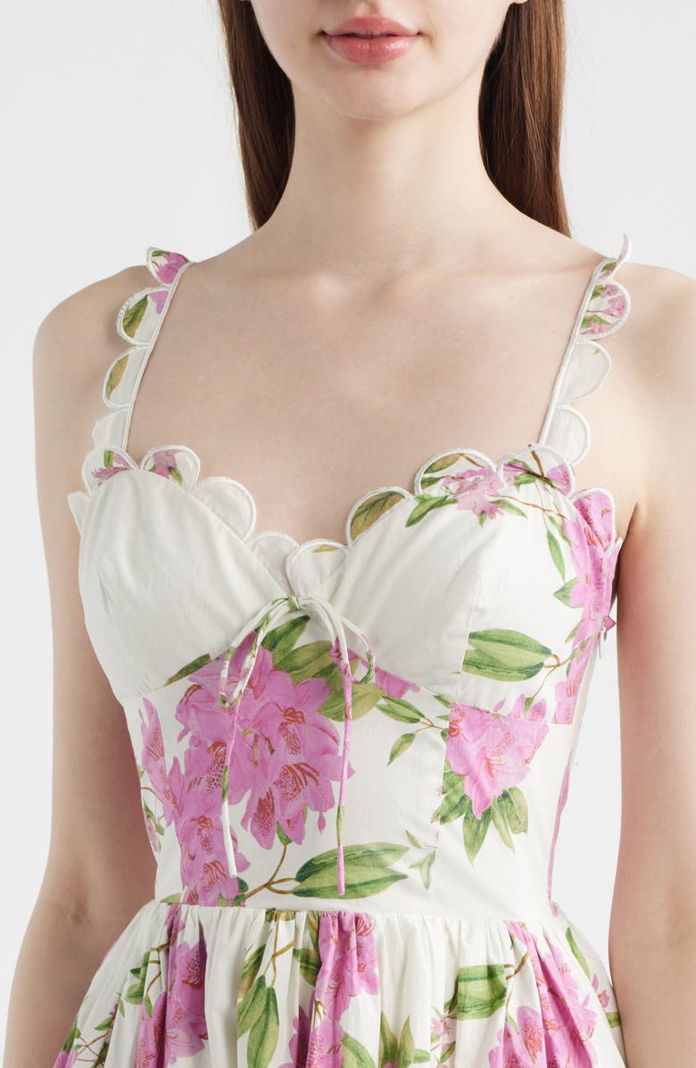 En Saison Esther Floral Print Sleeveless Midi Dress, Alternate, color, White Pink Sage