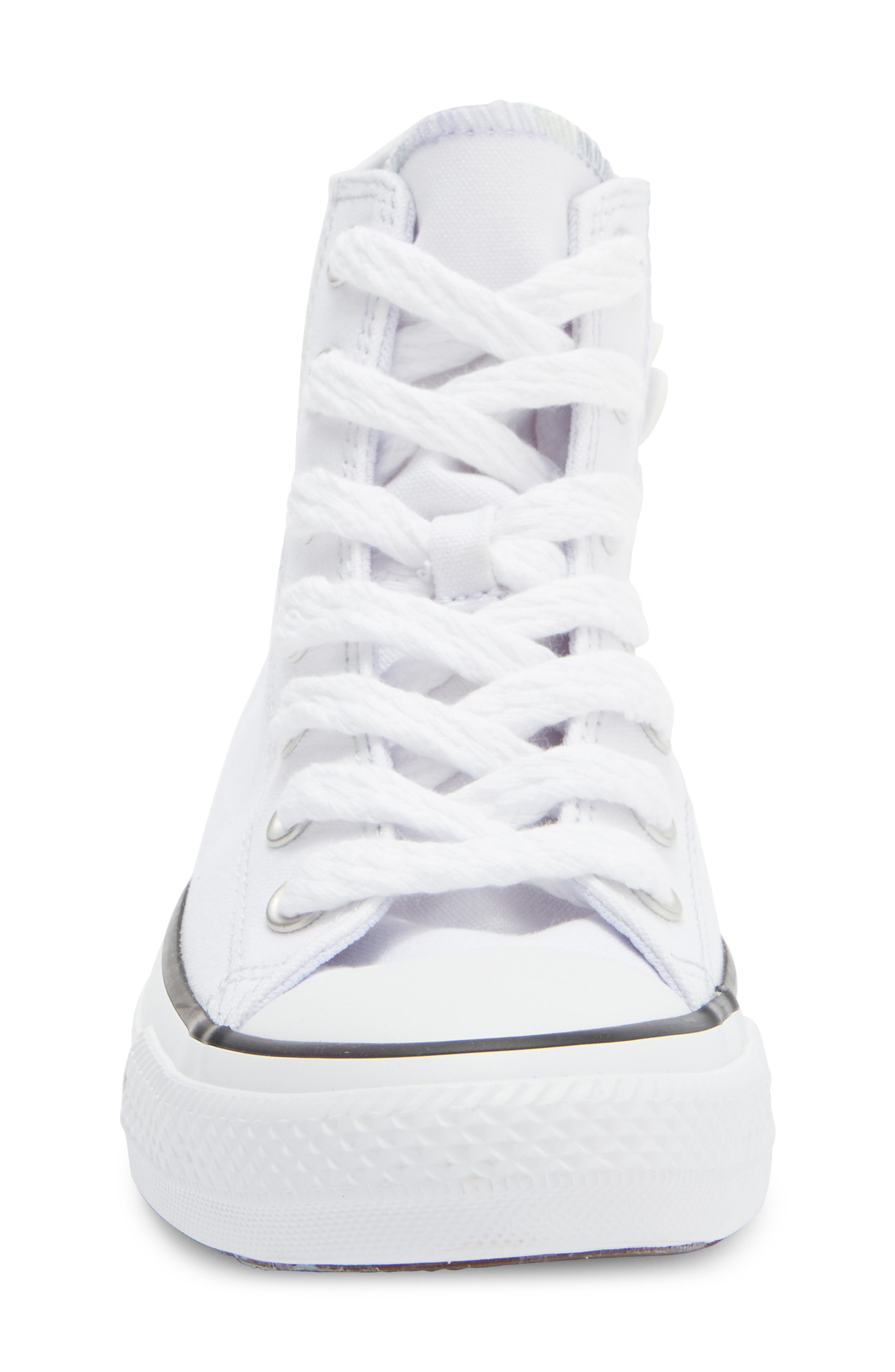 Converse Chuck Taylor<sup>®</sup> All Star<sup>®</sup> High Top Sneaker, Alternate, color, White/ Blueberry Ice