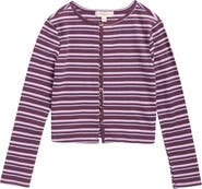 Walking on Sunshine Kids' Striped Rib Cardigan