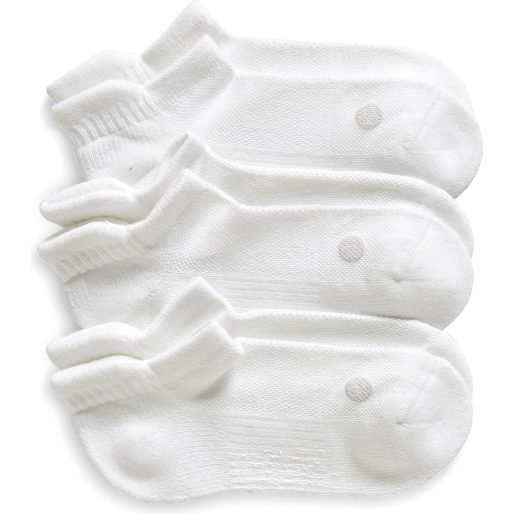 Zella 3-Pack Tab Ankle Socks in White  product