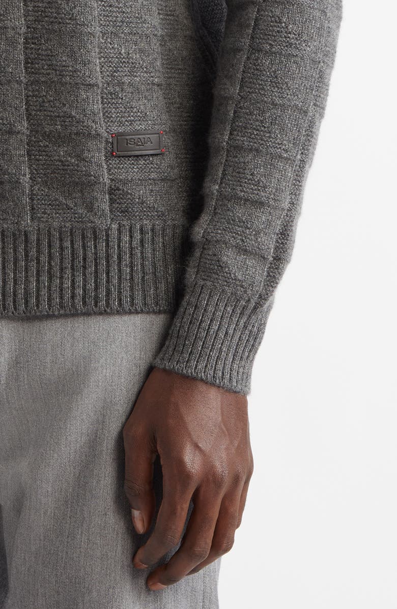 ISAIA Cashmere Turtleneck Sweater, Alternate, color, Dark Grey