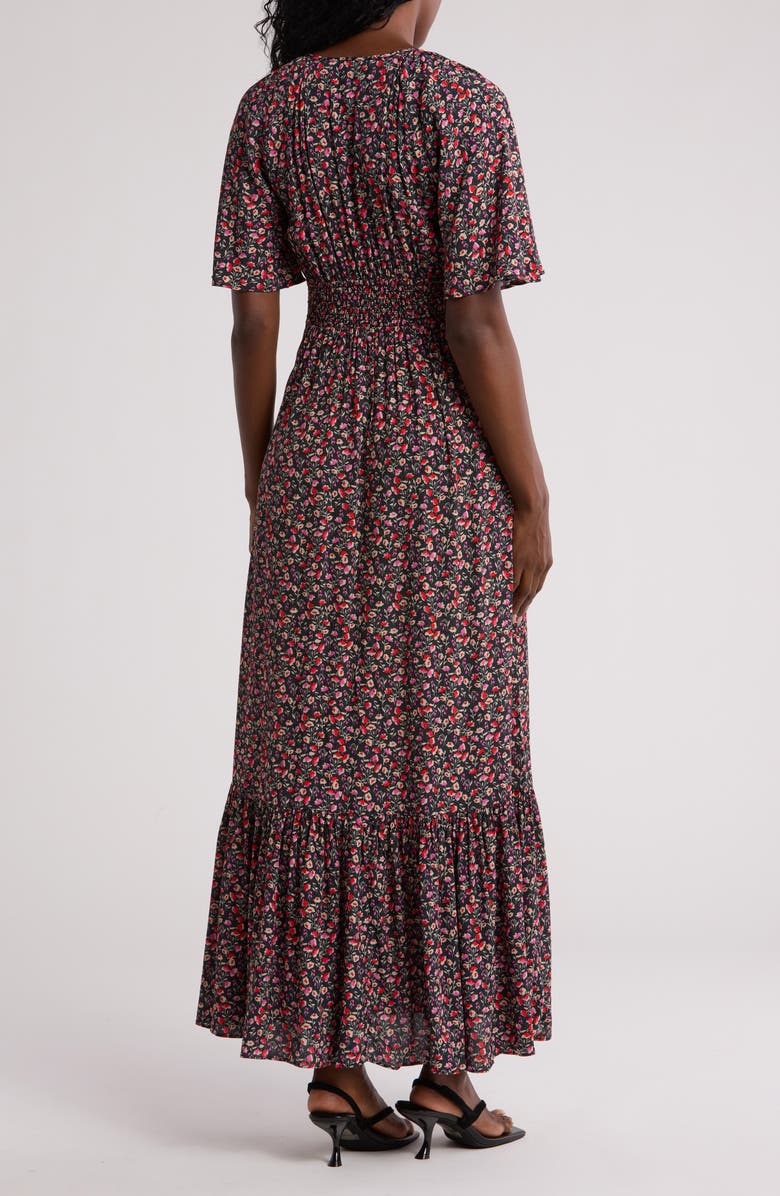 Lovestitch Retro Floral Tiered Maxi Dress, Alternate, color,