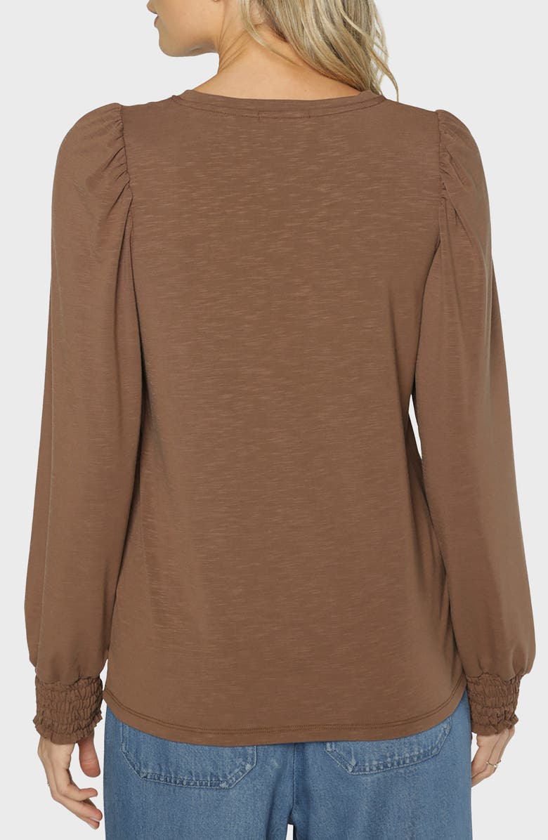 matty m. Katy V-Neck Top, Alternate, color, Espresso