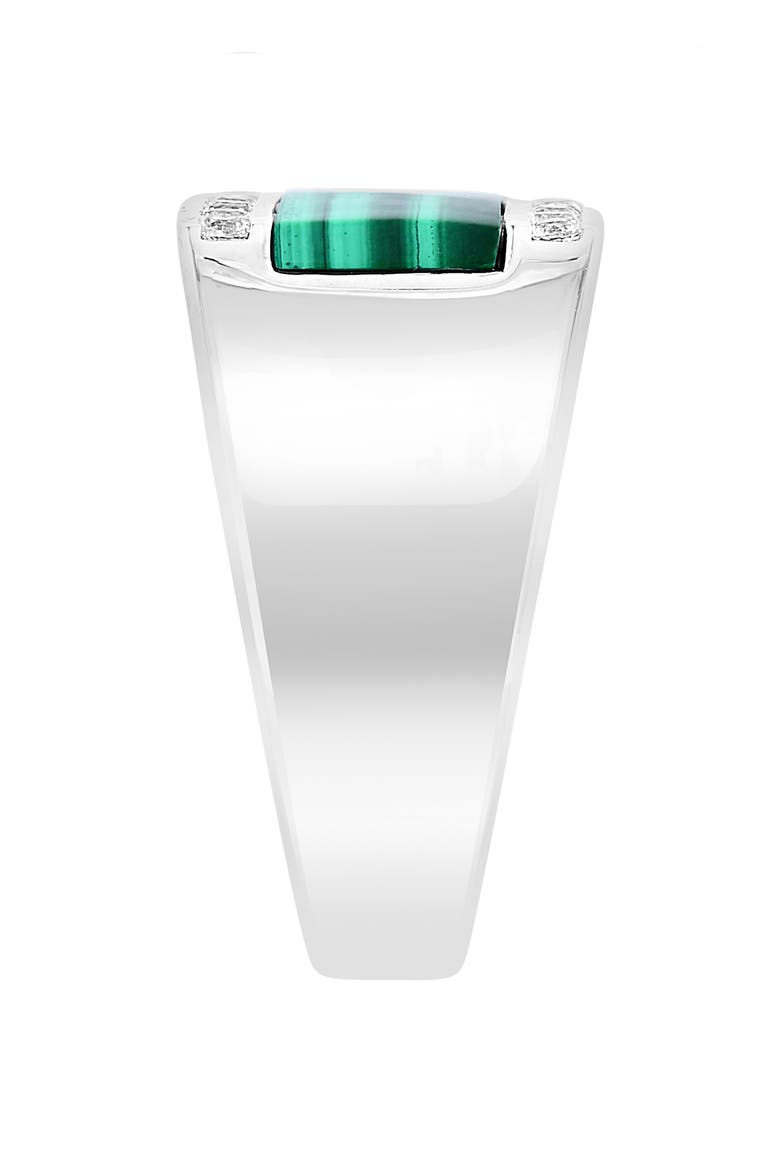 Sterling Silver Malachite Ring, Alternate, color, GREEN