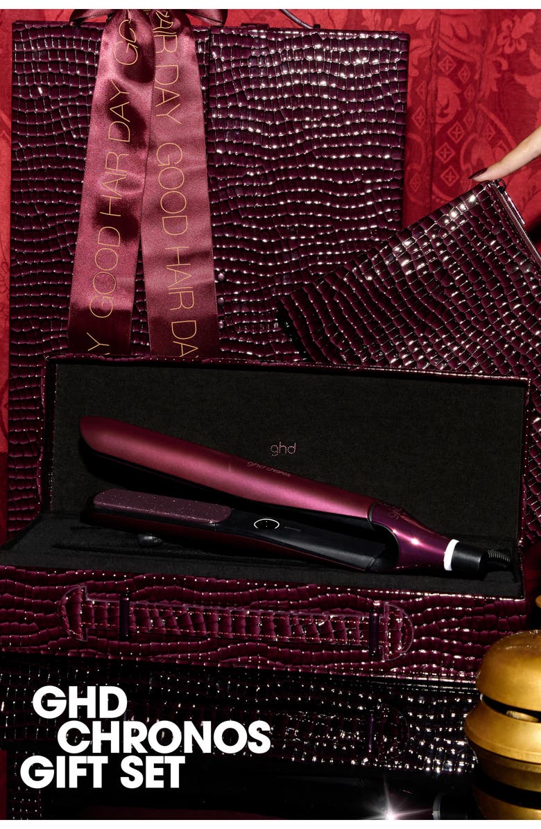 ghd Chronos Styler 1-Inch Flat Iron Gift Set in Cherry Chic, Alternate, color, Black Cherry